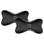 Memory Foam Neck Cushion - Neptune (Ice Gray/Black Color) - Pack of 2 Pcs for Comfortable Car Travel.