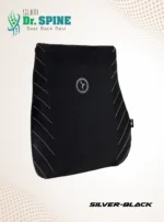 Top Gear Dr. Spine Slim Memory Foam Seat Back Rest in Silver/Black