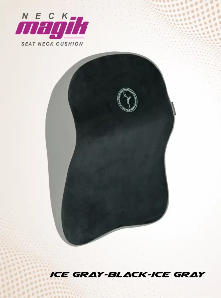 Top Gear Memory Foam Neck Cushion in Ice Gray/Black, Neck Magik Series