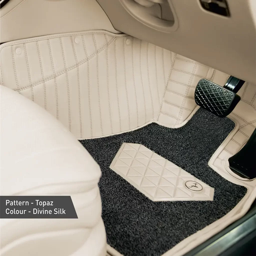 top gear pristine topaz model mat divine silk color - elegant car floor mat