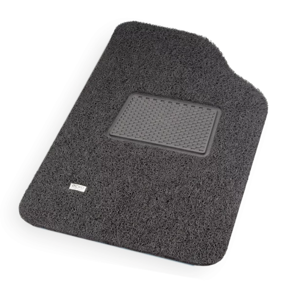top gear ecko series uni-fit coil black car mat set - universal car floor mats