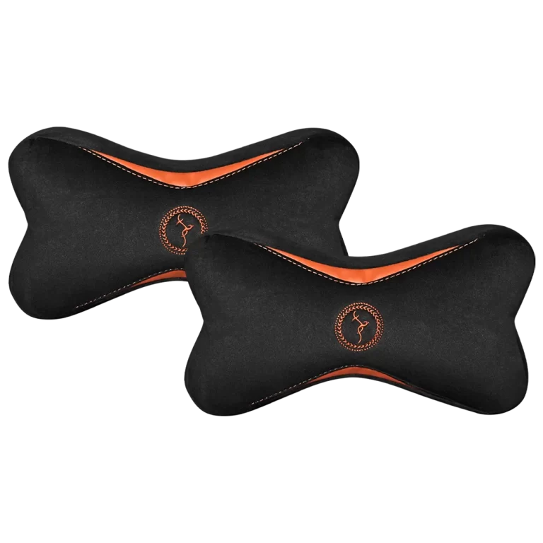 Memory Foam Neck Cushion - Neptune (Rust/Black Color) - Pack of 2 Pcs for Comfortable Car Travel.