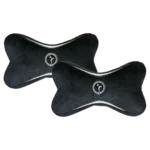 Memory Foam Neck Cushion - Neptune (Silver/Black Color) - Pack of 2 Pcs for Comfortable Car Travel.