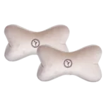 Memory Foam Neck Cushion - Pluto (Beige Color) - Pack of 2 Pcs for Comfortable Car Travel.