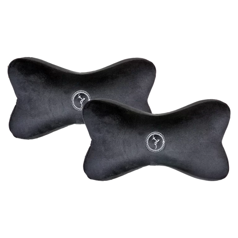 Memory Foam Neck Cushion - Pluto (Black Color) - Pack of 2 Pcs for Comfortable Car Travel.