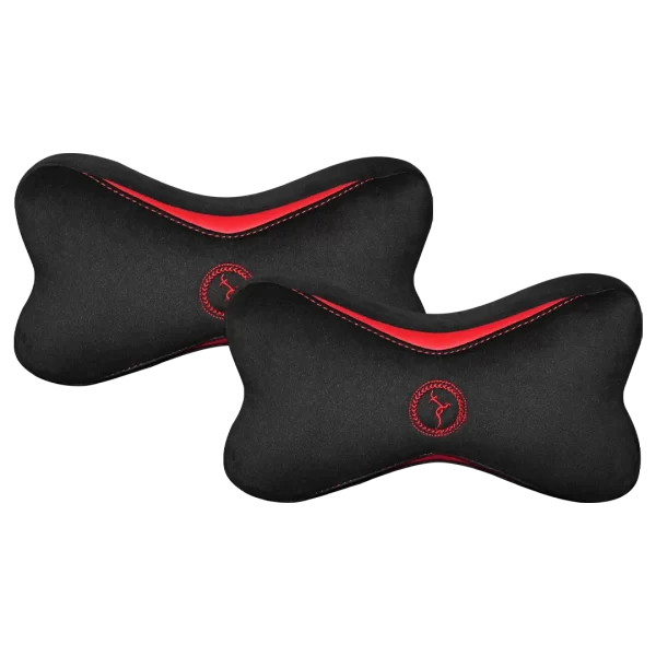 Memory Foam Neck Cushion - Neptune (Red/Black Color) - Pack of 2 Pcs for Comfortable Car Travel.