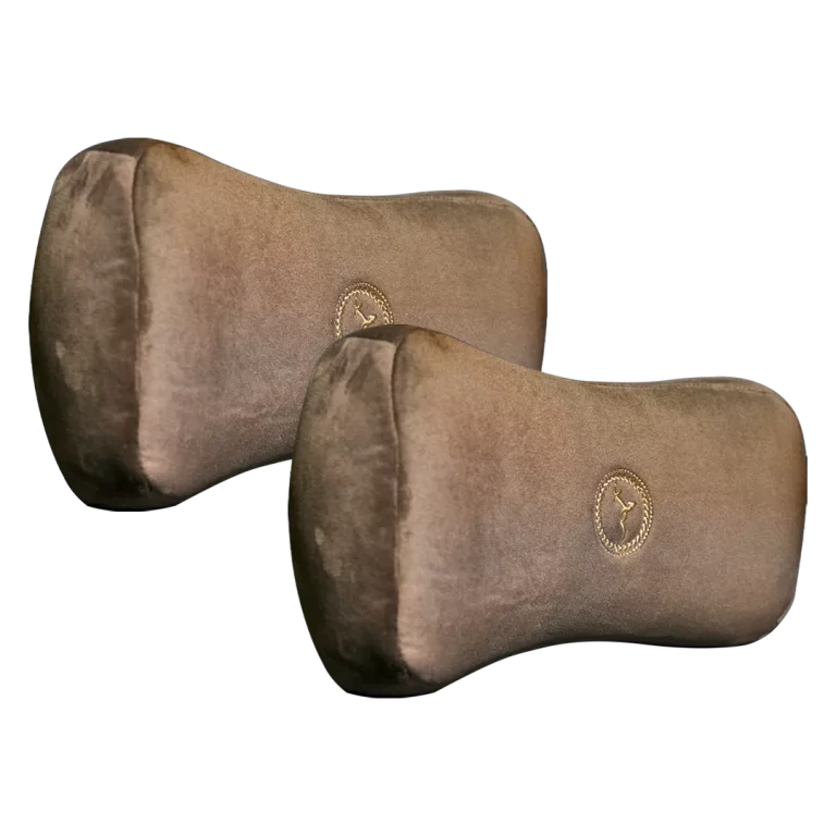 Memory Foam Neck Cushion - Pluto (Coffee color) - Pack of 2 Pcs for Comfortable Car Travel
