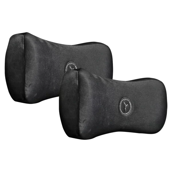Memory Foam Neck Cushion - Pluto (Black Color) - Pack of 2 Pcs for Comfortable Car Travel.