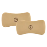Memory Foam Neck Cushion - Pluto (Beige Color) - Pack of 2 Pcs for Comfortable Car Travel.