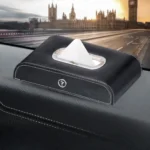 Top Gear Car Tissue Holder - Premium Microfiber Leather, (Black) - Image 2