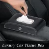 Top Gear Car Tissue Holder - Premium Microfiber Leather, (Black) - Image 3