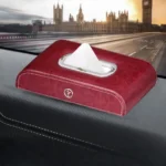 Top Gear Car Tissue Holder - Premium Microfiber Leather, (Red) - Image 2